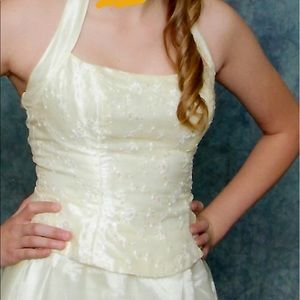 Beautiful cream colored formal dress